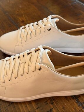 Cole Haan White Leather Low-Top Sneakers